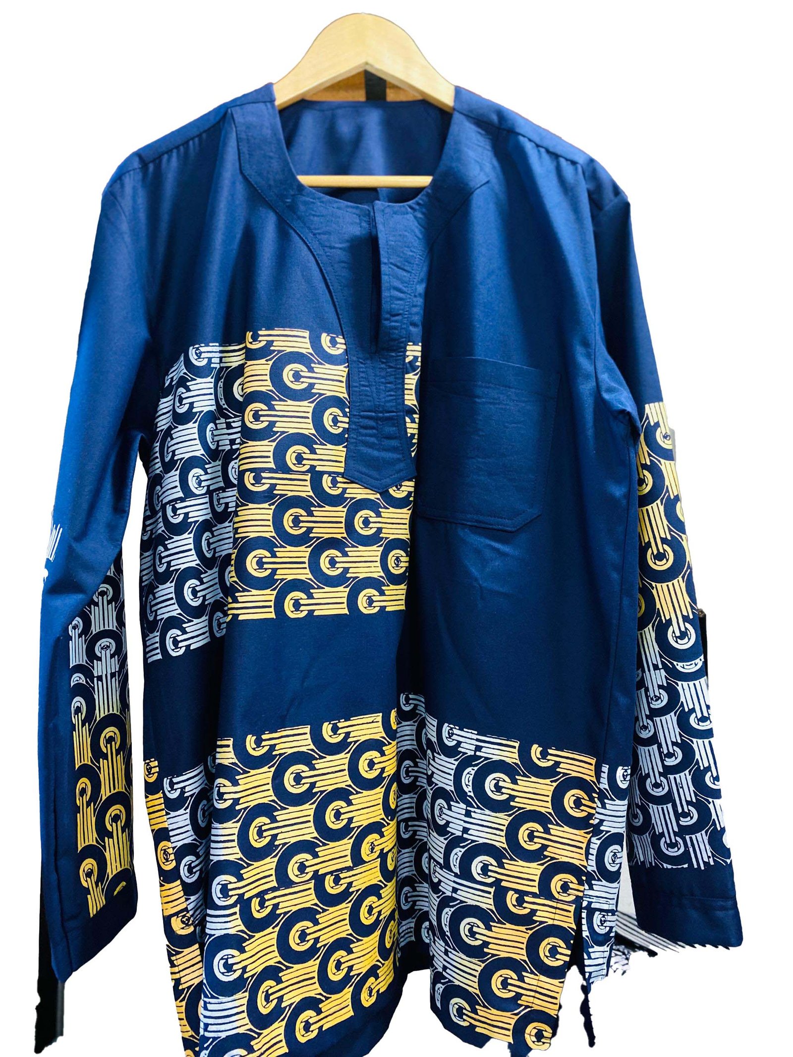 Blue Kitenge Shirt